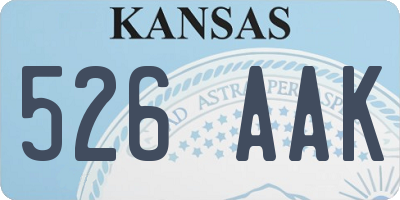 KS license plate 526AAK