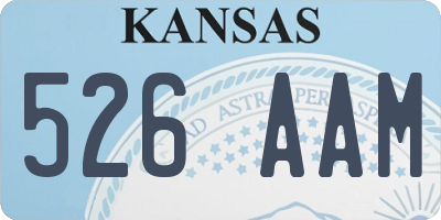 KS license plate 526AAM