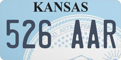 KS license plate 526AAR