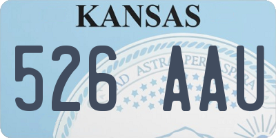KS license plate 526AAU
