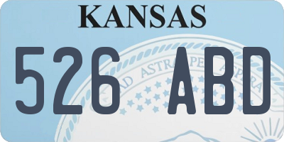 KS license plate 526ABD