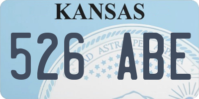 KS license plate 526ABE