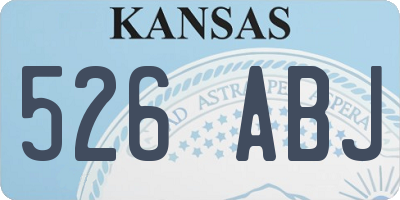 KS license plate 526ABJ