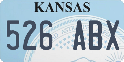KS license plate 526ABX