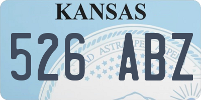 KS license plate 526ABZ