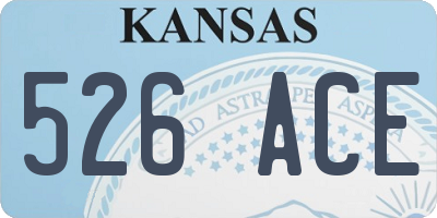 KS license plate 526ACE