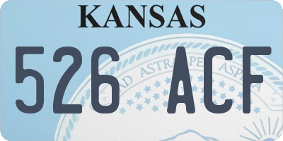 KS license plate 526ACF
