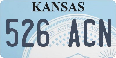 KS license plate 526ACN
