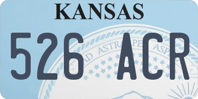 KS license plate 526ACR