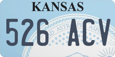 KS license plate 526ACV