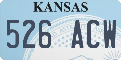 KS license plate 526ACW