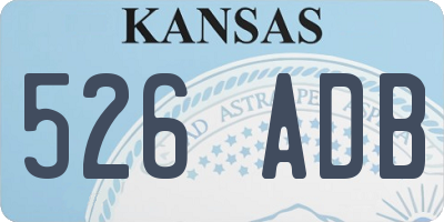 KS license plate 526ADB