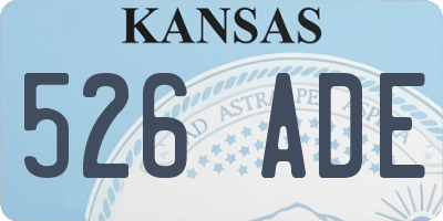 KS license plate 526ADE