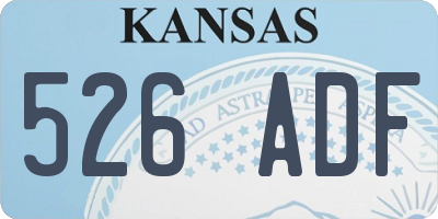 KS license plate 526ADF