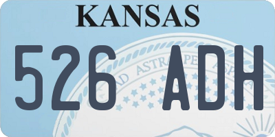 KS license plate 526ADH