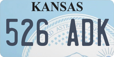 KS license plate 526ADK