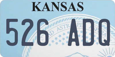 KS license plate 526ADQ