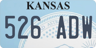 KS license plate 526ADW