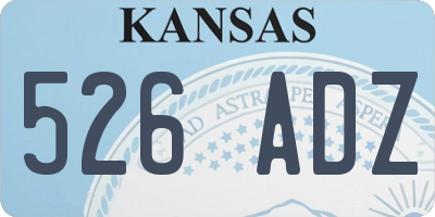 KS license plate 526ADZ