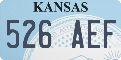 KS license plate 526AEF