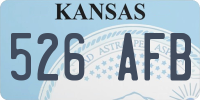 KS license plate 526AFB