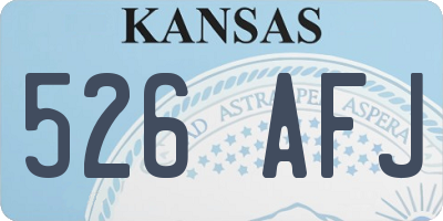 KS license plate 526AFJ