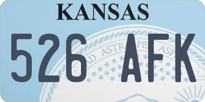 KS license plate 526AFK
