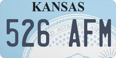 KS license plate 526AFM