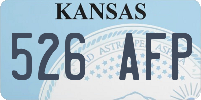 KS license plate 526AFP