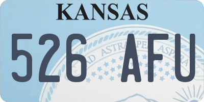 KS license plate 526AFU