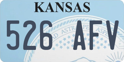 KS license plate 526AFV