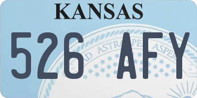 KS license plate 526AFY