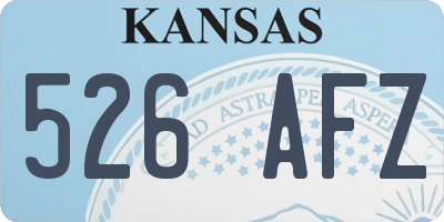 KS license plate 526AFZ