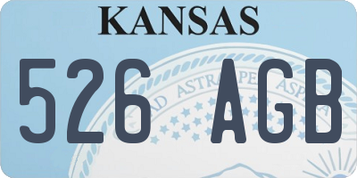 KS license plate 526AGB