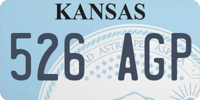 KS license plate 526AGP