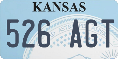 KS license plate 526AGT