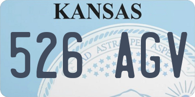 KS license plate 526AGV