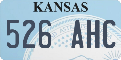 KS license plate 526AHC