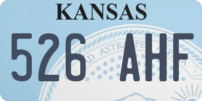 KS license plate 526AHF