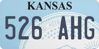KS license plate 526AHG