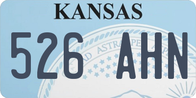 KS license plate 526AHN