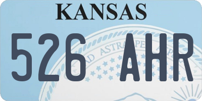 KS license plate 526AHR