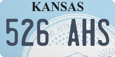 KS license plate 526AHS