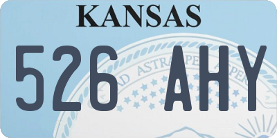 KS license plate 526AHY