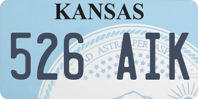 KS license plate 526AIK