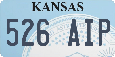 KS license plate 526AIP