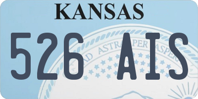 KS license plate 526AIS