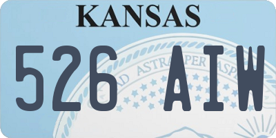 KS license plate 526AIW