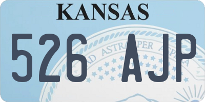 KS license plate 526AJP