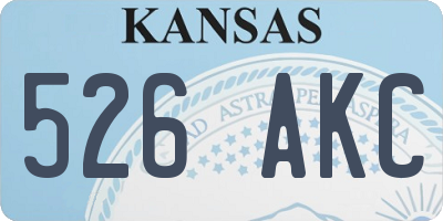KS license plate 526AKC